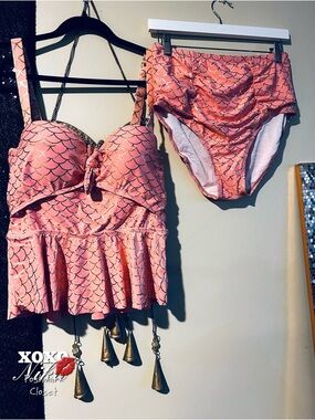 Mermaid Scale Two-Piece Swim Set - Size OX